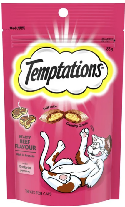 Temptations Hearty Beef Cat Treats 85g