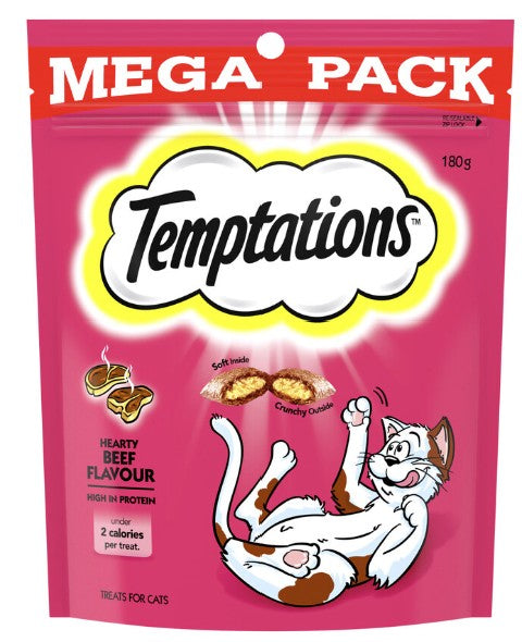 Temptations Hearty Beef Cat Treats 180g