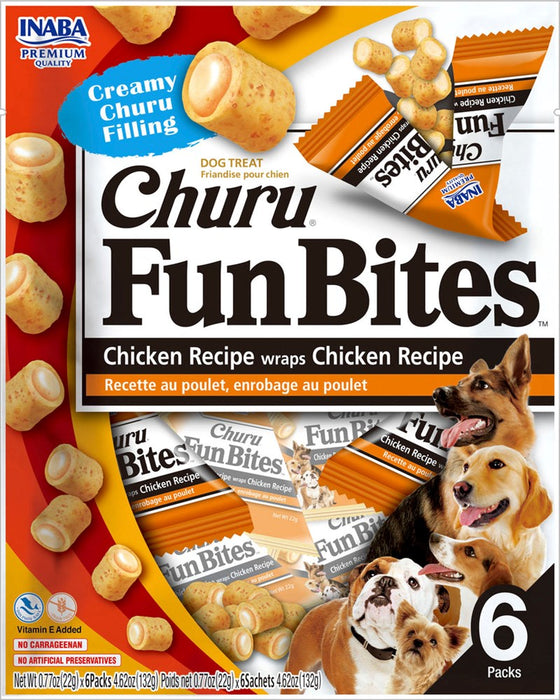 Inaba Dog Churu Fun Bites - Chicken Recipe wraps Chicken Recipe