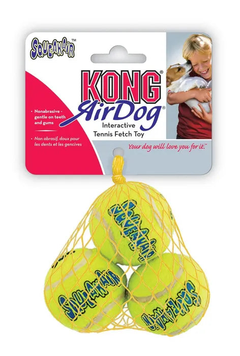 3-PACK Kong AirDog SMALL Squeaker Balls