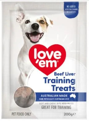 Love 'Em Beef Liver Training Treats 200g