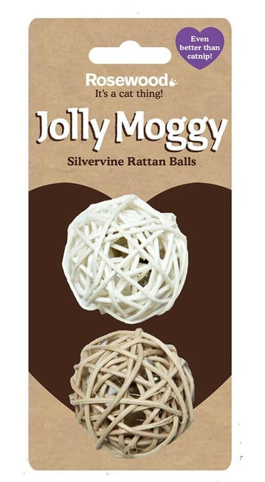 Rosewood 2 Pack Cat Rattan Balls