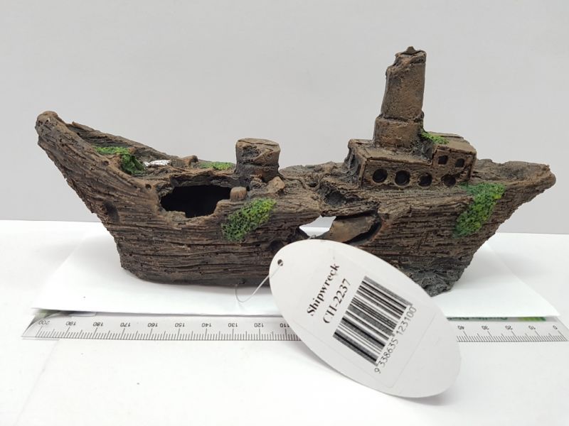 Aquarium Sunken Ship Ornamen