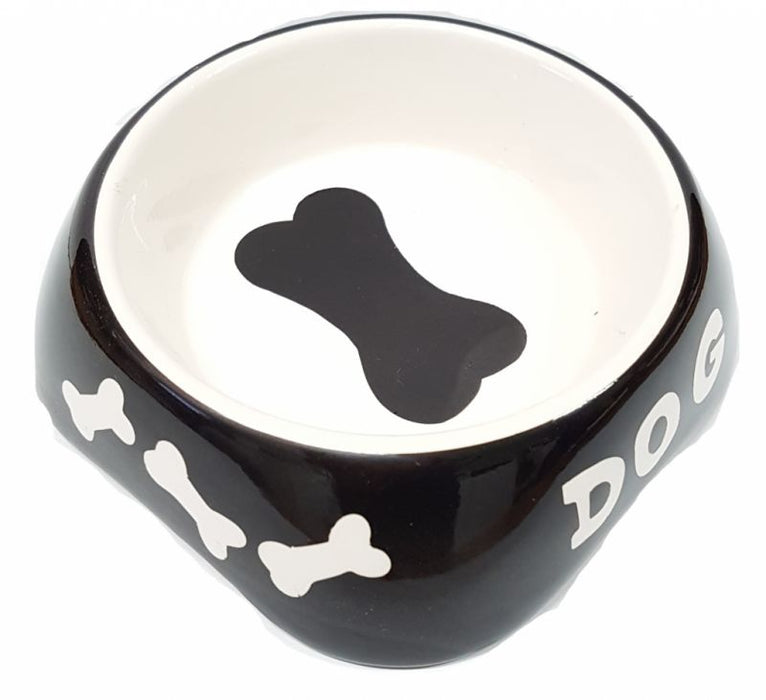 Bone Ceramic Dog Bowl