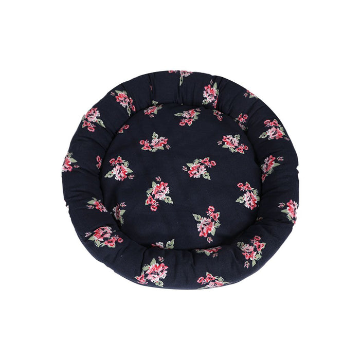 PaWz Round Navy Dog Bed