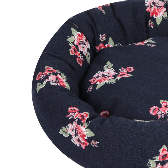 PaWz Round Navy Dog Bed