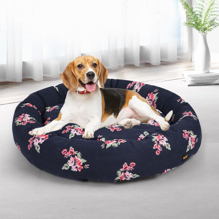 PaWz Round Navy Dog Bed