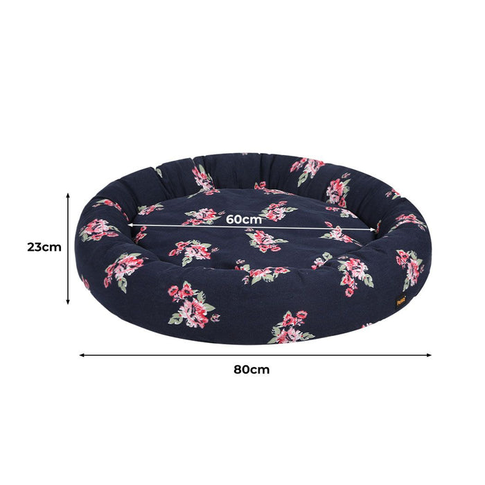 PaWz Round Navy Dog Bed