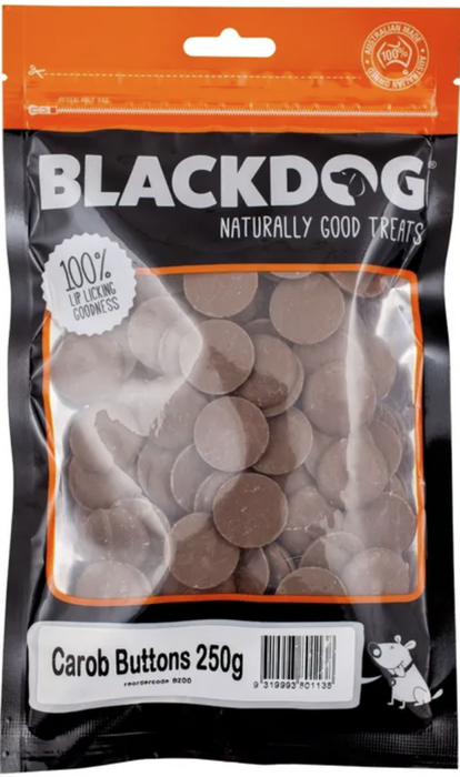 BLACKDOG Carob Buttons Dog Treats 250g