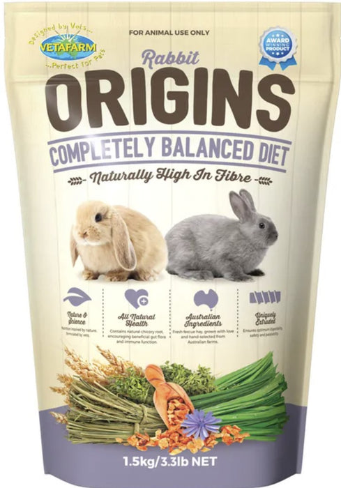 VETAFARM CAVY ORIGINS Rabbit Food 1.5KG