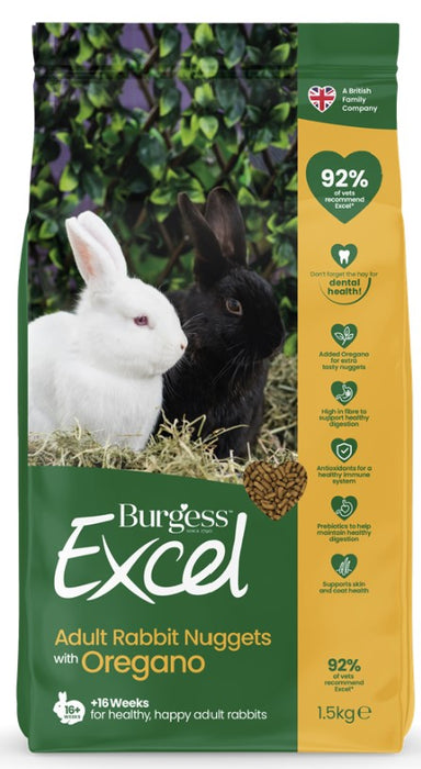 Burgess Excel Rabbit Nuggets with Oregano Food 1.5kg