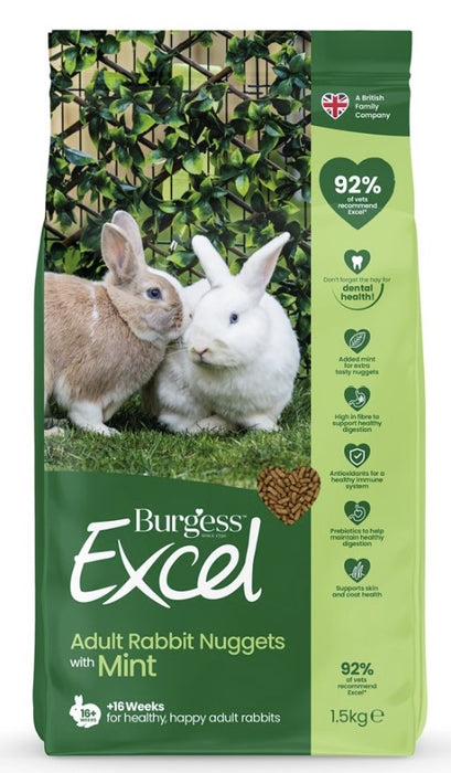 Burgess Excel Rabbit Pellets with Mint Food 1.5kg