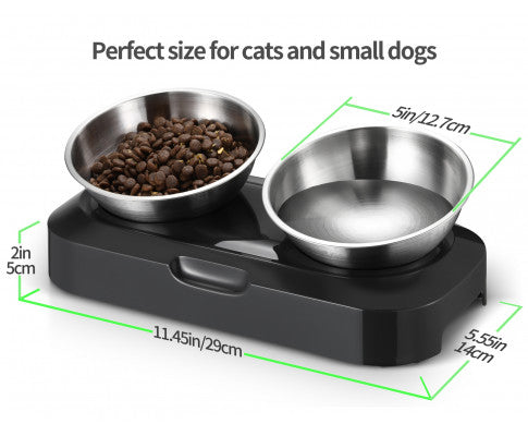 YES4PETS Stainless Steel Dual Pet Bowls