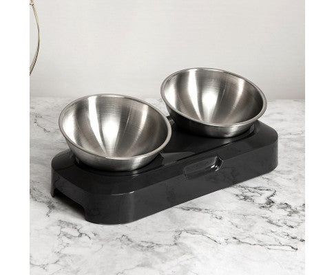 YES4PETS Stainless Steel Dual Pet Bowls