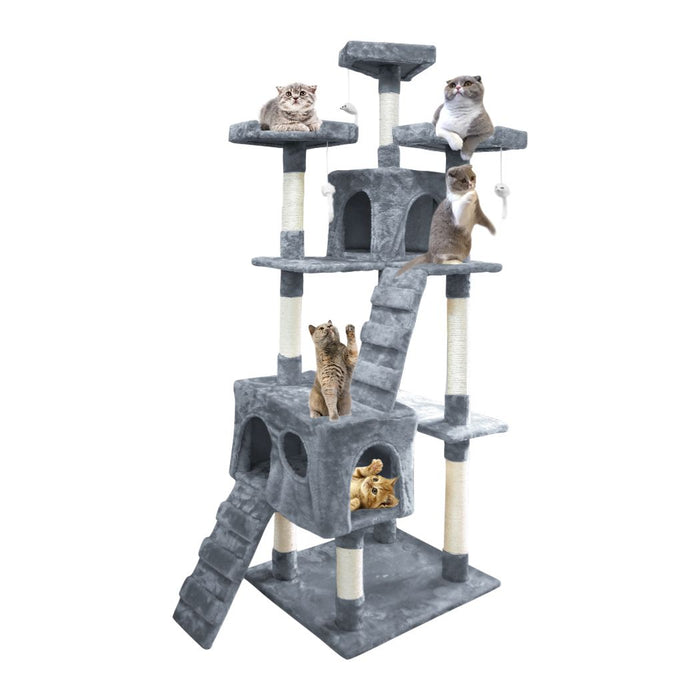 PaWz Cat Tree Scratching Post 180cm Grey