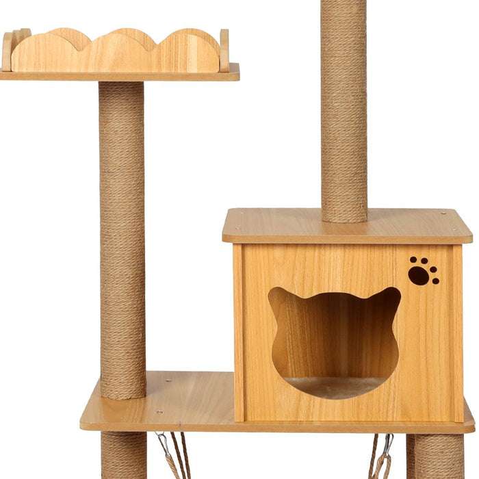 PaWz Cat Tree Scratching House Post 132cm