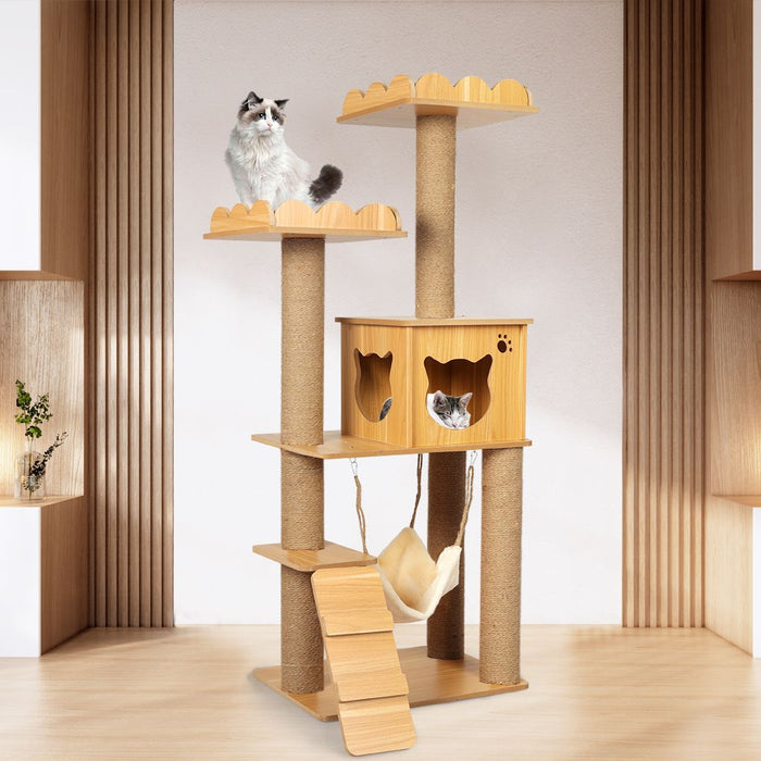 PaWz Cat Tree Scratching House Post 132cm