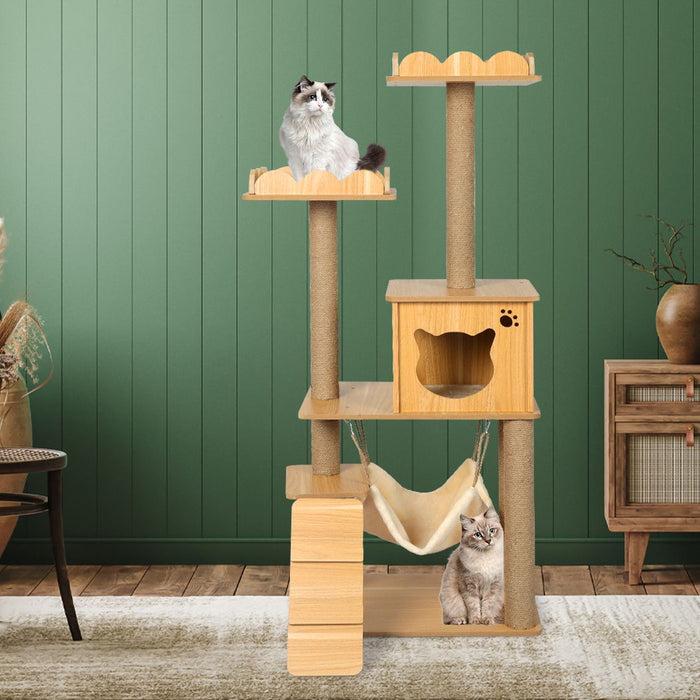 PaWz Cat Tree Scratching House Post 132cm