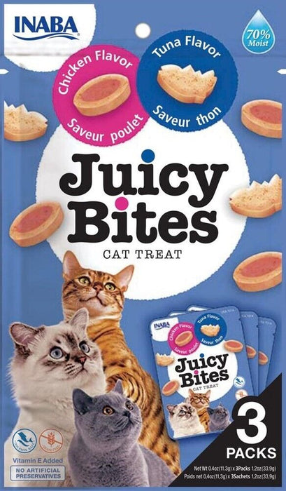 Inaba Cat Treats - Juicy Bites Tuna & Chicken Flavour